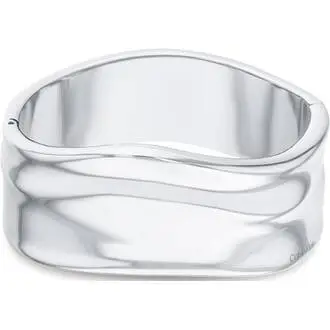 CALVIN KLEIN Elemental Βραχιόλι Χειροπέδα Από Ανοξείδωτο Ατσάλι 17.5cm 35000640