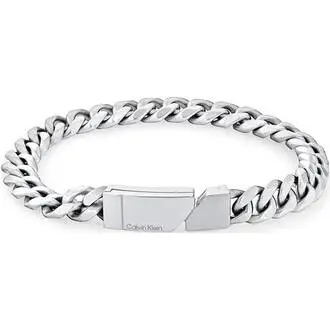 CALVIN KLEIN Βραχιόλι Από Ανοξείδωτο Ατσάλι 20cm 35100006