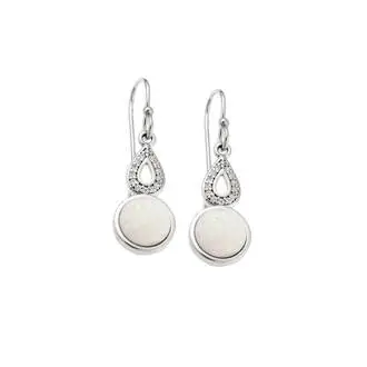 Σκουλαρίκια Senza από ασήμι 925, Opal
