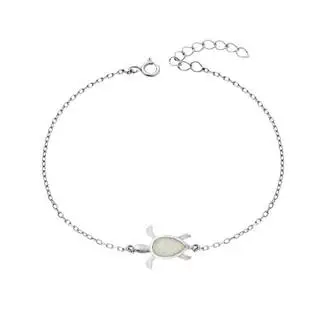 Βραχιόλι Senza από ασήμι 925, χελωνίτσα με Opal