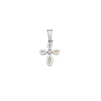 Μοτίφ Senza από ασήμι 925, Σταυρός με Opal
