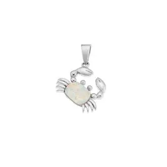 Μοτίφ Senza από ασήμι 925, καβουράκι με Opal