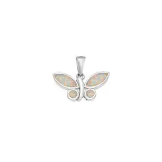 Μοτίφ Senza από ασήμι 925, πεταλούδα με Opal