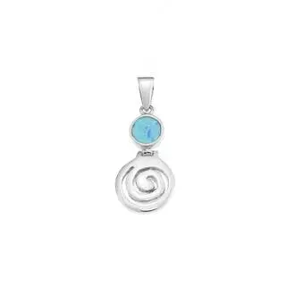 Μοτίφ Senza από ασήμι 925, κύκλος με Opal και σπείρα