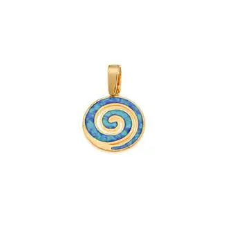 Μοτίφ Senza από επιχρυσωμένο ασήμι 925, Σπείρα με Opal