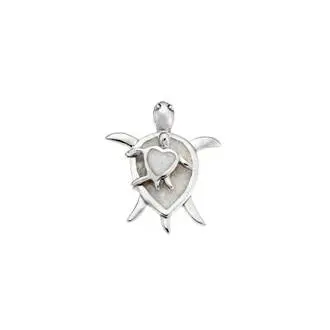 Μοτίφ Senza από ασήμι 925, διπλή χελωνίτσα με Opal