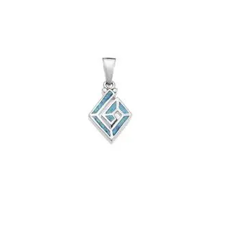 Μοτίφ Senza από ασήμι 925, ρόμβος με Opal