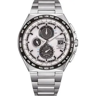 CITIZEN Eco-Drive Super Titanium Radio Controlled Chronograph AT8238-84A