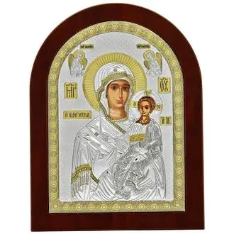 PRINCESILVERO Εικόνα Παναγία Οδηγήτρια Από Ασήμι 925 Με Ξύλινη Πλάτη 15x21 MA/E1156BX