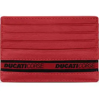 DUCATI Corse Nastro Καρτοθήκη Κόκκινη Από Δέρμα 105mm x 77mm DTLGD2201101