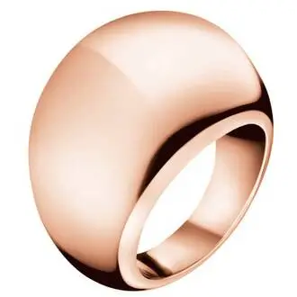 CALVIN KLEIN Ellipse Rose Gold Stainless Steel Ring KJ3QPR1001