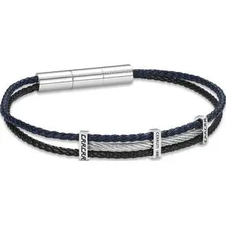 CERRUTI Leather Stainless Steel Bracelet CIAGB0011701