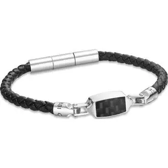 CERRUTI Leather Stainless Steel Bracelet CIAGB0011801