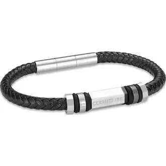 CERRUTI Leather Stainless Steel Bracelet CIAGB0011901