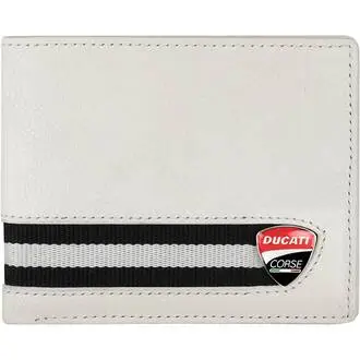 DUCATI Firenze Πορτοφόλι Λευκό Από Δέρμα 110mm x 90mm DTLGW2000201
