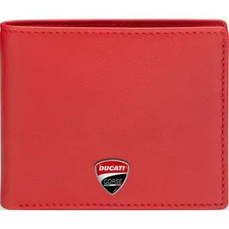 DUCATI Lucca Πορτοφόλι Κόκκινο Από Δέρμα 110mm x 90mm DTLGW2201003