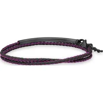 CERRUTI Leather Stainless Steel Bracelet CIAGB2208905