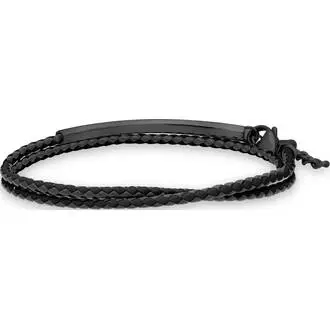 CERRUTI Leather Stainless Steel Bracelet CIAGB2208906