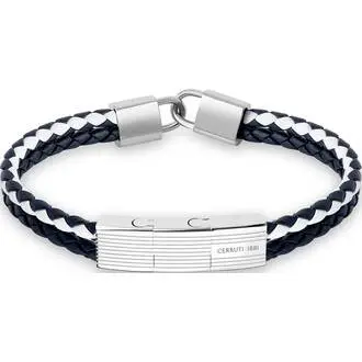 CERRUTI Seal Βραχιόλι Από Δέρμα Και Ανοξείδωτο Ατσάλι 18cm-20cm CIAGB2210503