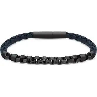 CERRUTI Leather Stainless Steel Bracelet CIAGB2211006