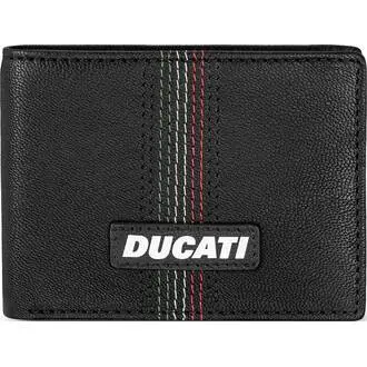 DUCATI Valore Πορτοφόλι Μαύρο Από Δέρμα 105mm x 80mm DTLGW2201401