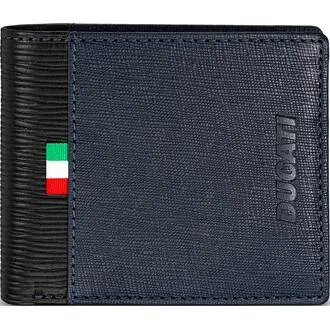 DUCATI Rocco Πορτοφόλι Μπλε Από Δέρμα 110mm x 90mm DTLGW2201702