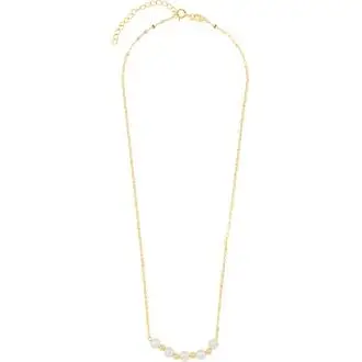 BREEZE Κολιέ Χρυσό Από Ασήμι 925 Με Πέρλες 40cm-45cm 416012.1
