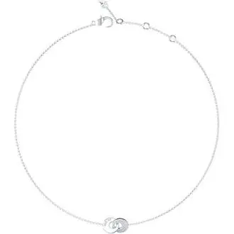 GUESS STEEL Blooming Summer Ασημένιο Κολιέ Με Ζιργκόν 40.7cm-45.7cm JUBN05219JWRHT-U