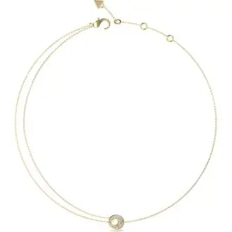 GUESS STEEL Blooming Summer Χρυσό Κολιέ Με Ζιργκόν 40.7cm-45.7cm JUBN05223JWYGT-U