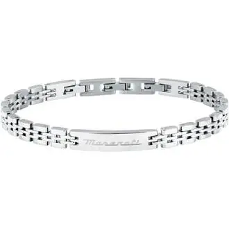 MASERATI Iconic Stainless Steel Bracelet with Logo 18cm–21.5cm JM424AVD65