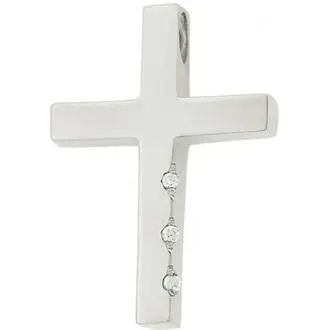 KALOUSTIAN White Gold Cross 14K 5DO.01.481BCR