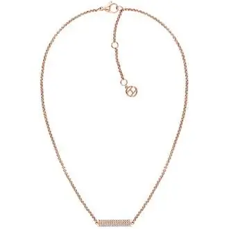 TOMMY HILFIGER Rose Gold Stainless Steel Necklace 2780194