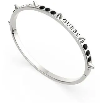 GUESS STEEL Rebel Ασημένιο Βραχιόλι Με Καρφιά UBB79071-S
