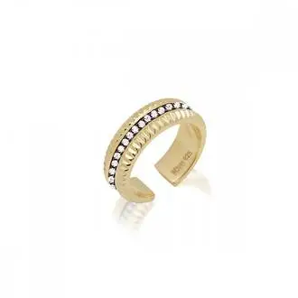 JCOU Queen's Χρυσό Δαχτυλίδι Από Ασήμι 925 JW903G0-01