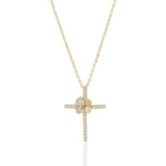 JCOU Multi Stone Κολιέ Χρυσό Από Ασήμι 925 Με Ζιργκόν JW909G1-01