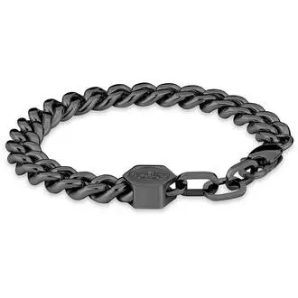 POLICE Hinged Βραχιόλι Γκρι Από Ανοξείδωτο Ατσάλι 21cm PEAGB2211604