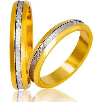 STERGIADIS Wedding Ring With Pattern Gold K14 722-WGGOLD