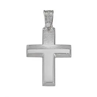 TRIANTOS White Gold Cross 14K 1.2.1196W