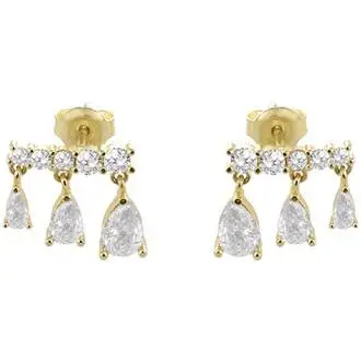 LAURA P. Pink Lady Silver 925 Earrings OR0206GB