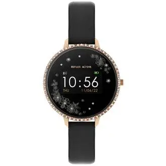REFLEX ACTIVE Series 03 Smartwatch Floral Stone Set Black Strap RA03-2078