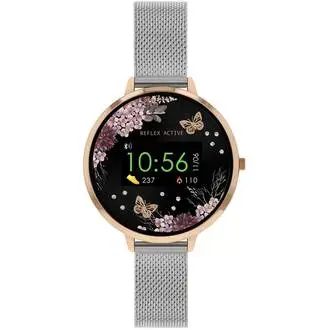 REFLEX ACTIVE Series 03 Smartwatch Pink Garden Silver Bracelet RA03-4037