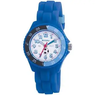 TIKKERS Boys Blue Strap Time Teacher Με Αυτοκόλλητα TK0002