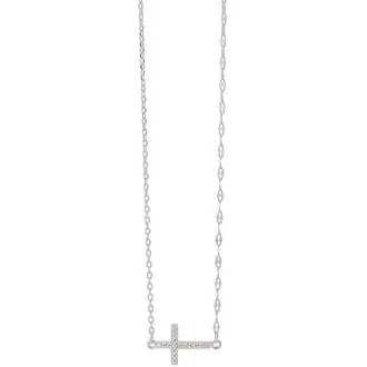 PRINCESILVERO Σταυρός Από Ασήμι 925 Με Ζιργκόν 45cm 2A-KD407-1
