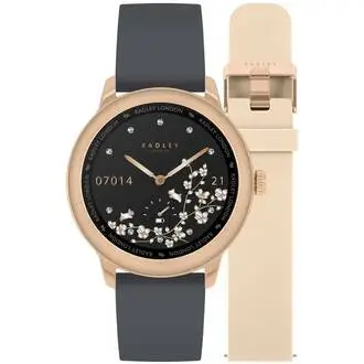 RADLEY LONDON Series 07 Smartwatch Rose Gold and Grey-Beige Silicone RYS07-2072-SET