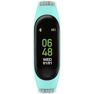 TIKKERS Series 1 Smartwatch Aqua Canvas Strap TKS01-0020