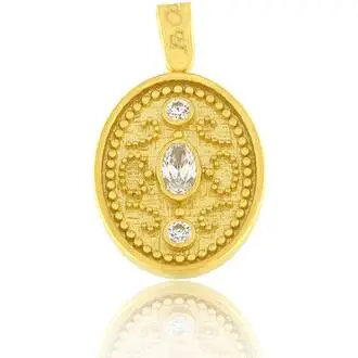 FACADORO Κωνσταντινάτο Σε Κίτρινο Χρυσό 14K Με Ζιργκόν ΚΩΝ-000017Κ