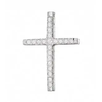 TRIANTOS White Gold Cross 14K 1.1.1375W