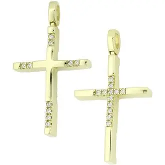 KALOUSTIAN Gold Cross 14K 5KR.D1018CR