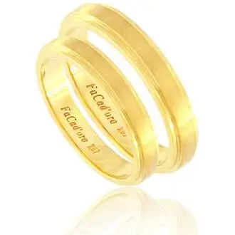FACADORO Wedding Ring With Pattern Gold K14 WR-97G