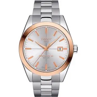 TISSOT Gentleman Powermatic 80 Silicium Solid 18K Gold Bezel T9274074103100